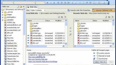 FrontPage Tutorial Publishing Individual Pages-2002 & 2003 Microsoft Training Lesson 9.5