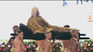 Billy Porter Dressed In Golden Outfit With Wings For Met Gala