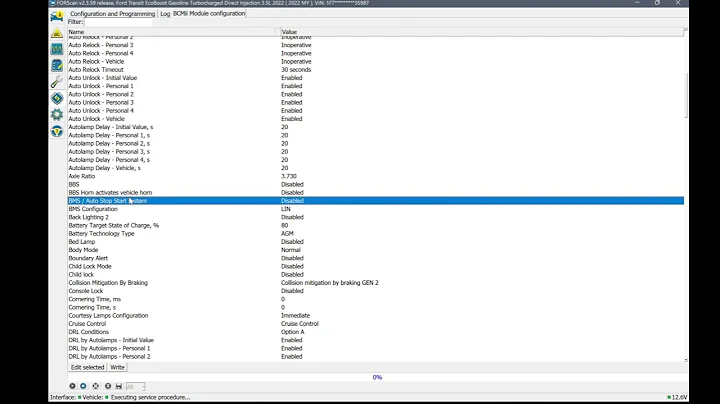 FORScan Start and Stop Disable