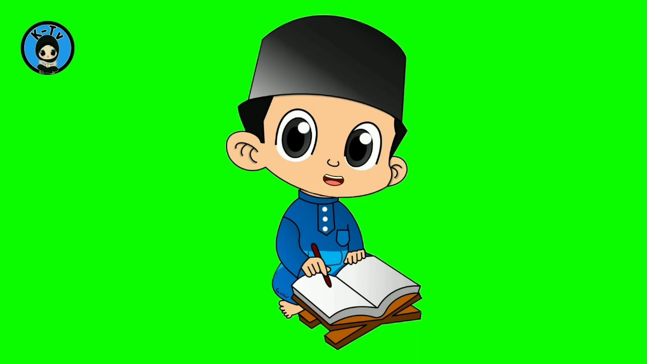 GREEN SCREEN ANIMASI KARTUN MEMBACA ALQURAN ANIMASI MULUT BERGERAK YouTube