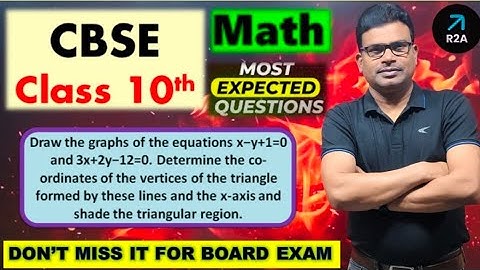 Draw the graphs of the equations x - y + 1 = 0 and 3x + 2y -12 = 0. Determine the coordinates of...