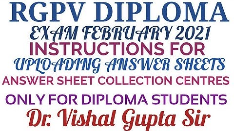 Instructions for Uploading Answer sheets/ Answer sheet collection Centres