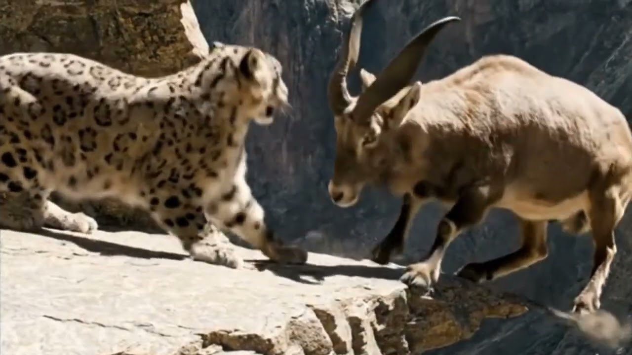 The King is Challenged! Snow Leopard vs  Markhor | 