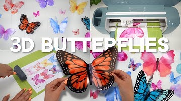 HOW TO MAKE 3D BUTTERFLIES WITH YOUR CRICUT! 🦋