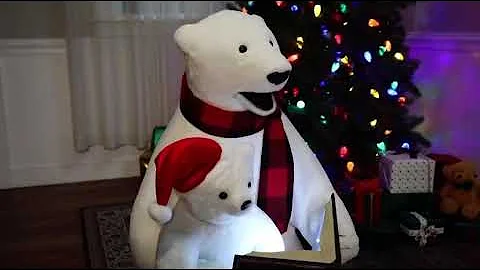 🎅🏼 NEW FOR 2021 Home Depot SVI 36” Story Telling Polar Bear Animatronic Christmas Decoration ⛄️
