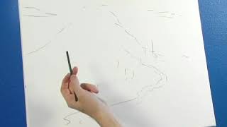 How to Sketch on Canvas Before Landscape Painting screenshot 5