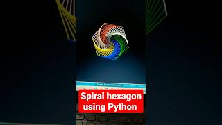 Spiral hexagon using Python #trending #trendingshorts #shots #shotsvideo #viral #newsong #trend