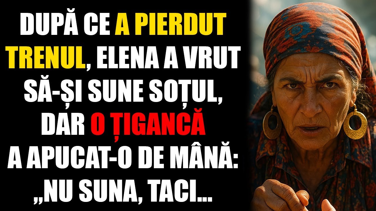 După ce a pierdut trenul, Elena a vrut să-și sune soțul, dar o țigancă a apucat-o de mână: „Nu suna