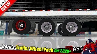 ["American Truck Simulator", "tuning mod", "Bora's Trailer Wheel Pack 1.32"]