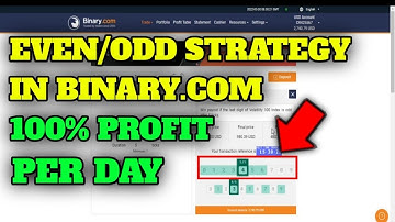 EVEN/ODD Strategy in Binary.com - Consistent Profit Per Day | 100% Profit
