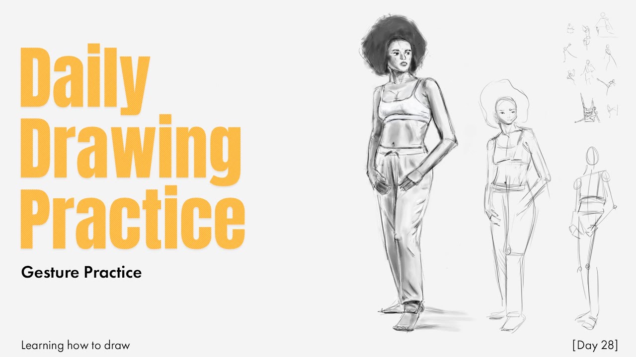 Daily Gesture Practice - Draw Along (Day 27) Learning how to draw ️ # ...