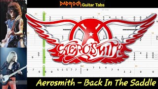 Back In The Saddle - Aerosmith - Guitar + Bass TABS Lesson (Request)