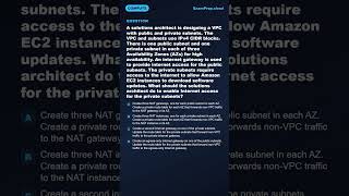 A solutions architect is designing a VPC with public and private subnets | AWS SAA-C03 #Shorts