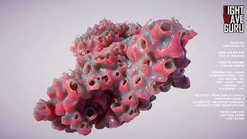 TEST 028 complex meshes as scatter root for open VDB`s own particle system