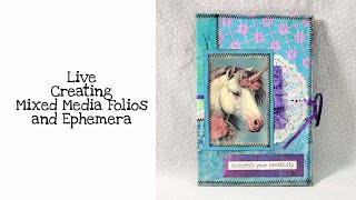 Live Creating Mixed Media Folios and Ephemera