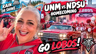 UNM vs NDSU Homecoming 2026 & Tail Gate Party Shenanigans | Rain, Lowriders & a LOBOS WIN!