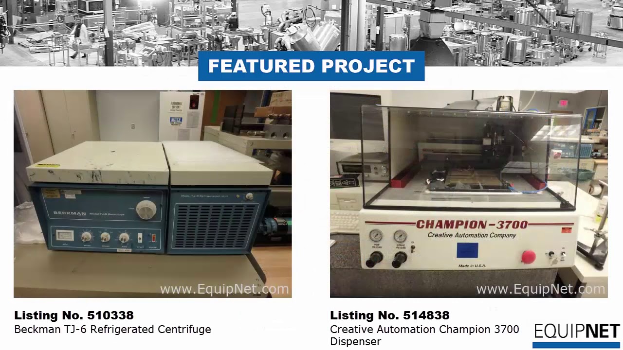 Equipment from Medical Device Manufacturing Facility YouTube