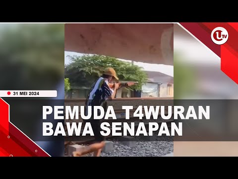 PEMUDA BAWA SENAPAN SAAT TAWURAN DENGAN GENG MOTOR | U-NEWS