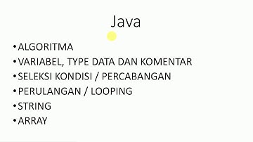 PENGENALAN JAVA