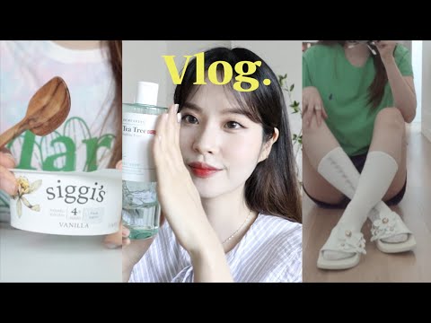 예민보스의 48시간 밀착 브이로그🤢 몸과 마음이 예민한 그날, 피부 관리〰️힐링 아이템 소개🌿브링그린 <strong>티트리</strong> 앵콜마켓 공지