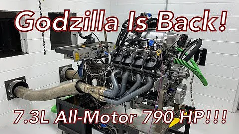 Godzilla 7.3L Ford  Back on the Dyno With Over 780...