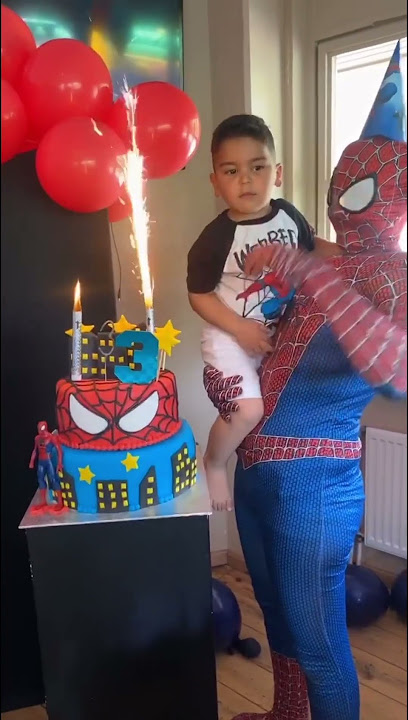MARVEL Spiderman @ Birthday party. This boy is Celebration with Spider-Man like No Other!#birthday