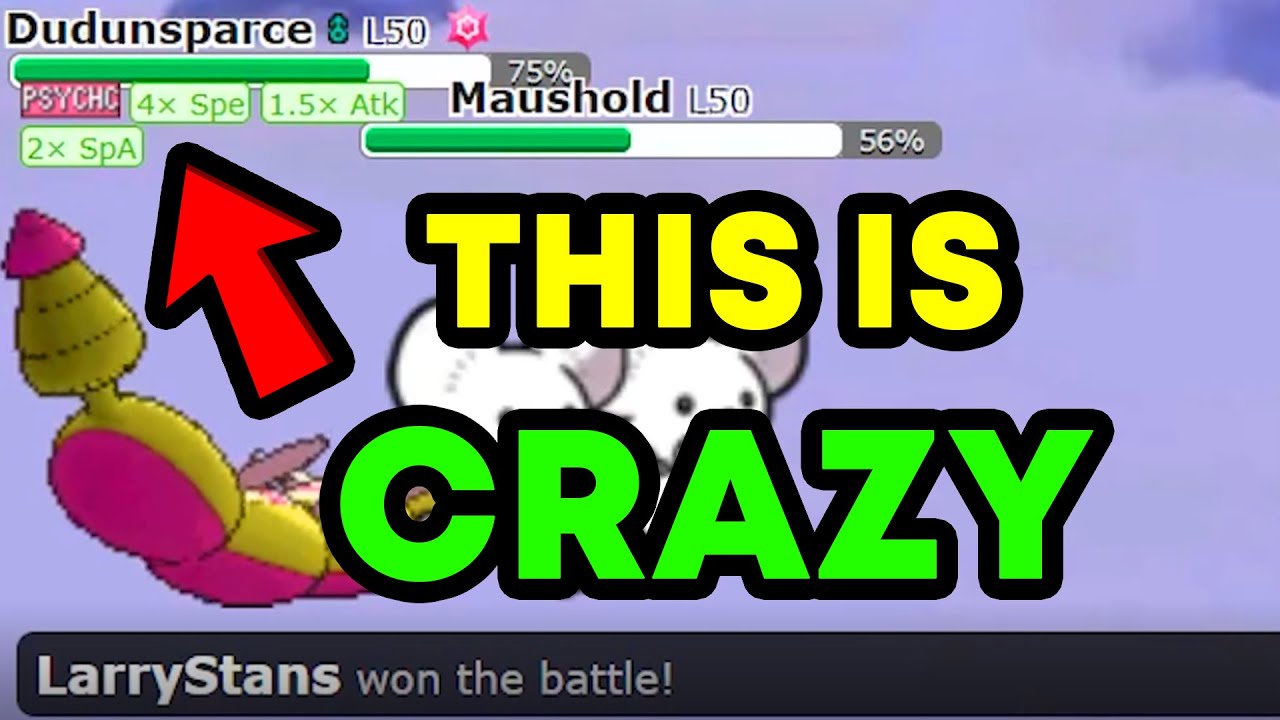 Trolling Pokemon Showdown Players With Weakness Policy Dudunsparce 😂😂