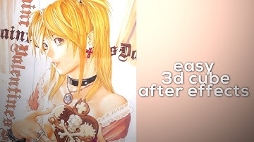 easy 3d cube | after effects