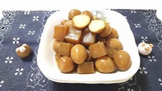 메추리알 곤약 조림[Soy Sauce Braised Quail Eggs&devil´s-tongue jelly]