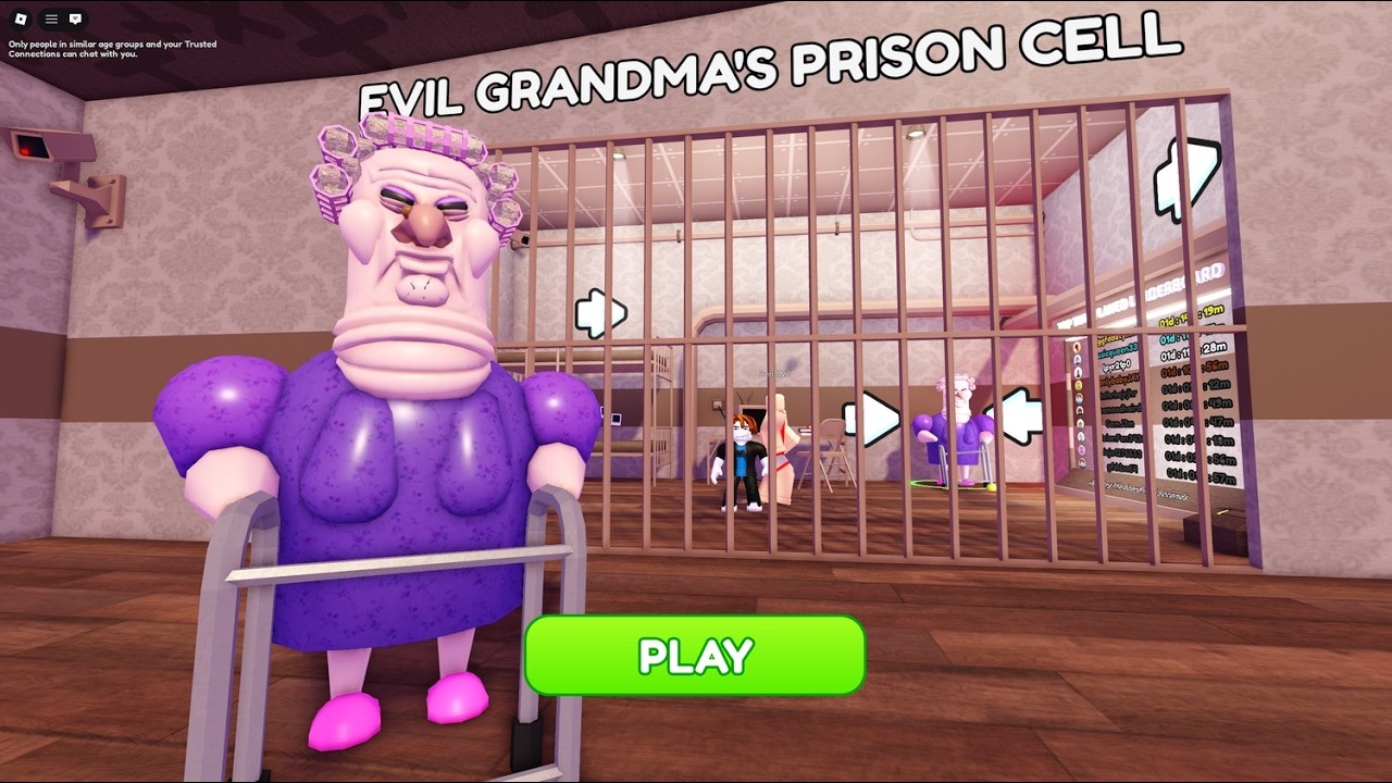EVIL GRANDMA'S PRISON CELL RUN 😮? OBBY ROBLOX #roblox #obby