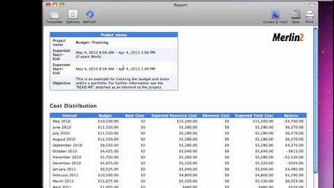 Merlin - Creating a new report