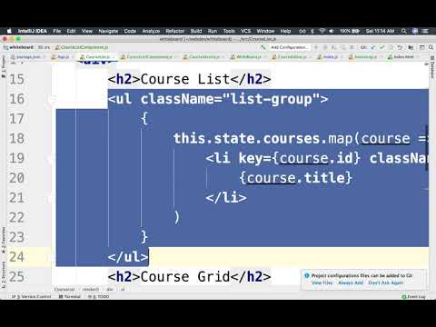 110 Building reusable React components - CourseListComponent and CourseGridComponent