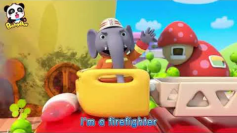Elephant Firefighter Rescue Team  Nursery Rhymes  Kids Songs  Kids Role Play  BabyBus360p