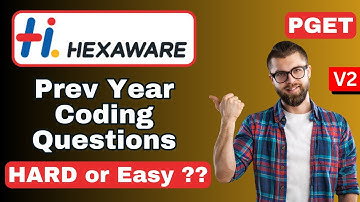 2. Hexaware On Campus Preparation 2023 : Previous Year Coding Questions || PGET || UBK Anna