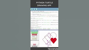 Python Turtle Drawing App with Tkinter GUI |  #coding #python #programming #turtledrawing #tkinter