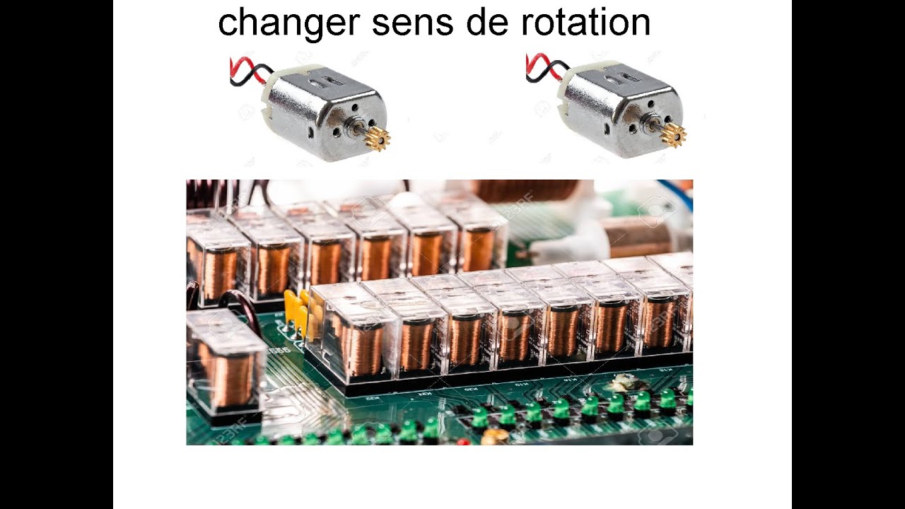 Changer le sens de rotation avec des Relais - YouTube