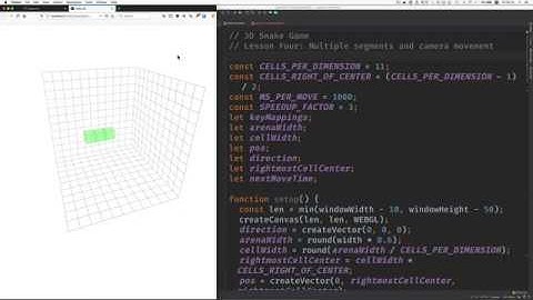 3D Snake Game with p5.js, Lesson 4