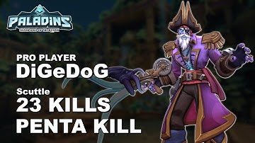 DiGeDoG Dredge 23 KILLS PENTA KILL!! Paladins Pro (NiP) Ranked Gameplay 1440p High Quality Video