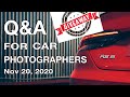 Q&A FOR CAR PHOTOGRAPHERS | PROFESSIONAL TIPS AND TRICKS | NOVEMBER 2020
