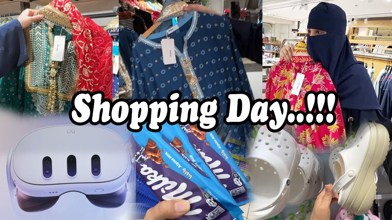 Clothes, chocolate gadge and crocs shopping in Dubai | Bought Clothes & Meta Quest 3