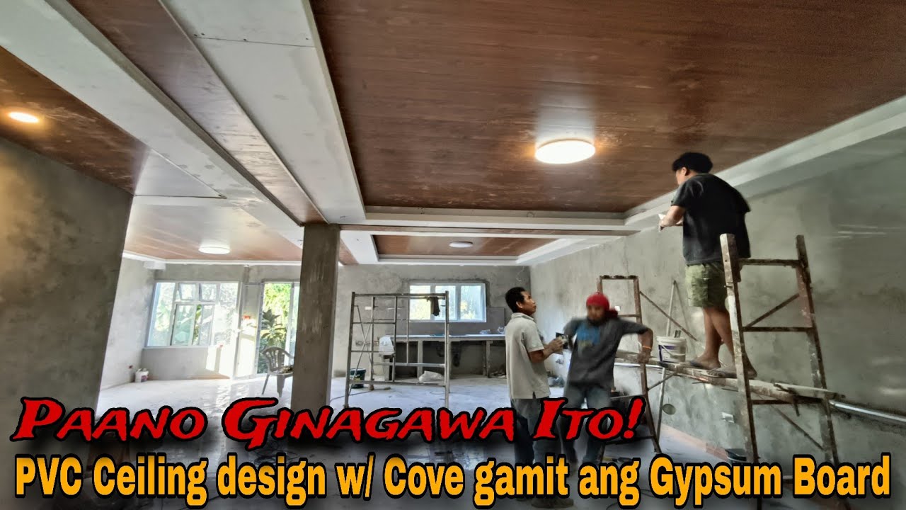 Simple Cove Design Using Pvc Paano ang Paggawa sa PVC ceiling Design w/ Cove na Gypsum Board - YouTube