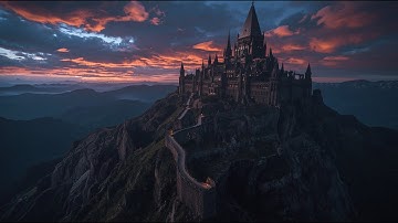 The Onyx Citadel: 14 Cinematic AI Prompts of a Northern Fortress Kingdom#FantasyKingdom#IceWolf