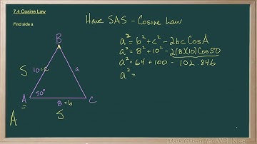 WCLN - Cosine Law - Finding a side