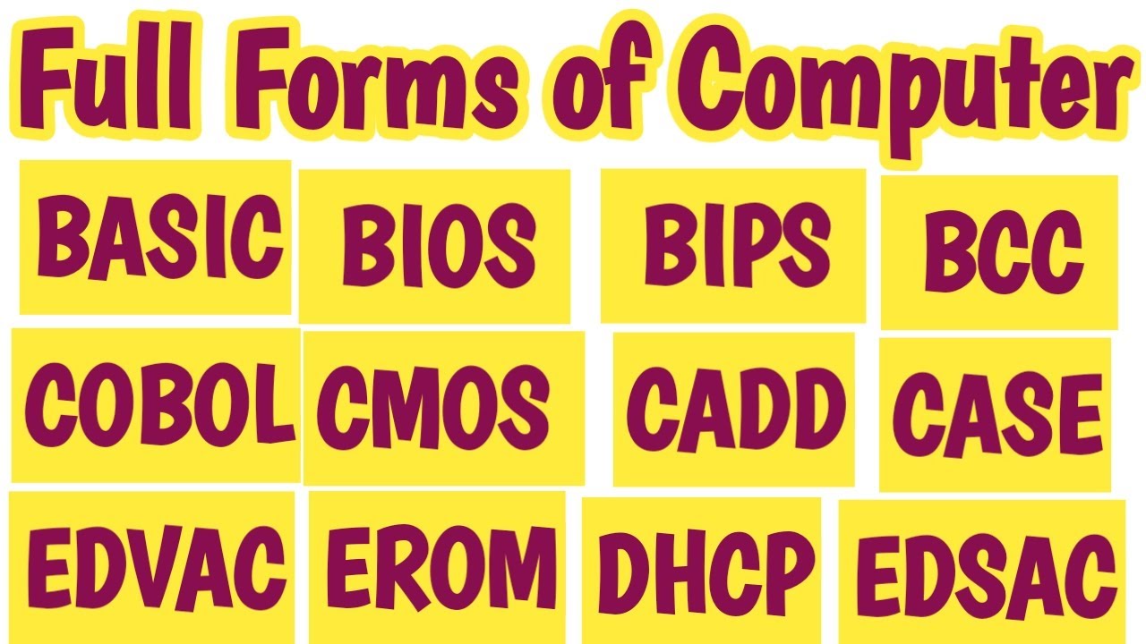 Full Forms in Computer Full Forms of Computer Question and Answer