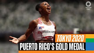 🇵🇷 🥇 Puerto Rico's gold medal moment at #Tokyo2020 | Anthems