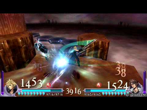 Dissidia Final Fantasy Lvl 100 Cloud VS Lvl 105 Squall