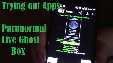 Trying Out Apps: Paranormal Live Ghost Box