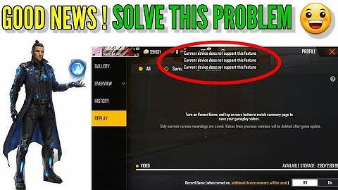 Current device does not support this feature problem in free fire