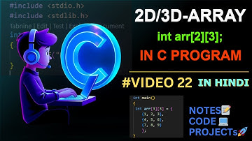 (#VIDEO 22) Multi-Dimensional Array|| C Language Complete Course in Hindi