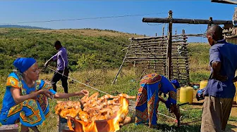 Our Dream Outdoor Kitchen Begins !  Juicy 2 Whole Chicken Roast 🍗/Authentic African village Life 